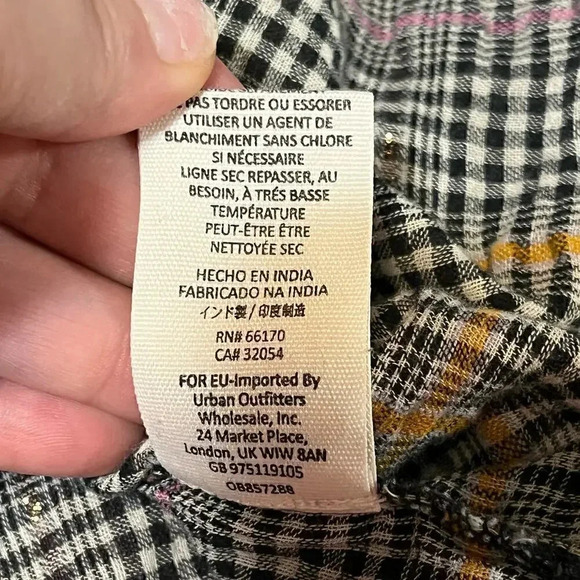 Free People Gingham Plaid Button Down Shirt - Picture 10 of 10